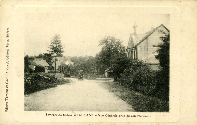Argiesans (Territoire de Belfort), vue générale prise du coté Héricourt