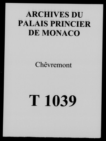 Droit de mine à Chèvremont : mémoire sur les conditions dans lesquelles s'exerce le droit de mine à Chèvremont depuis l'arrêt du Conseil Souverain d'Alsace du 29 janvier 1753.