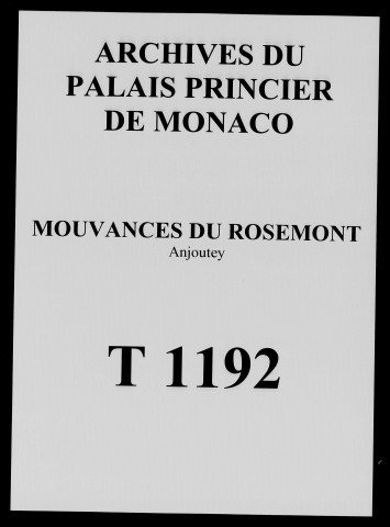 Anjoutey : mémoire sur une question entre le duc de Mazarin et les autres coseigneurs au sujet de l'exercice des droits de justice ([s.d.]; XVIIIe siècle), procès avec Thomas Merlet au sujet de la survivance de la charge de son père, maire d'Etueffont et d'Anjoutey (1711).