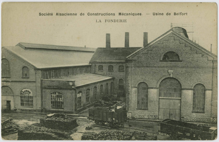 Société Alsacienne de Constructions Mécaniques, usine de Belfort, la fonderie.