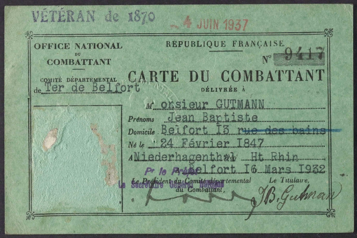 GUTMANN Jean Baptiste