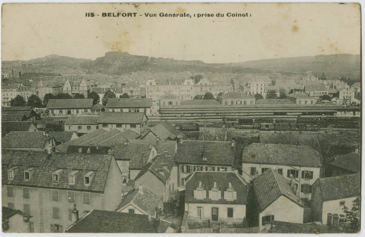 Belfort, vue générale (prise du Coinot).