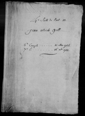 Comptes rendus par Jean-Ulrich Goll avec obligation de 92.000 livres souscrite le 29 juillet 1721 par le duc de Mazarin au profit de Goll et signification d'un jugement du 7 septembre 1733 condamnant le duc de Mazarin à payer aux héritiers Goll la somme de 43.972 Livres pour solde de ses dettes envers ledit Goll (1725-1733).