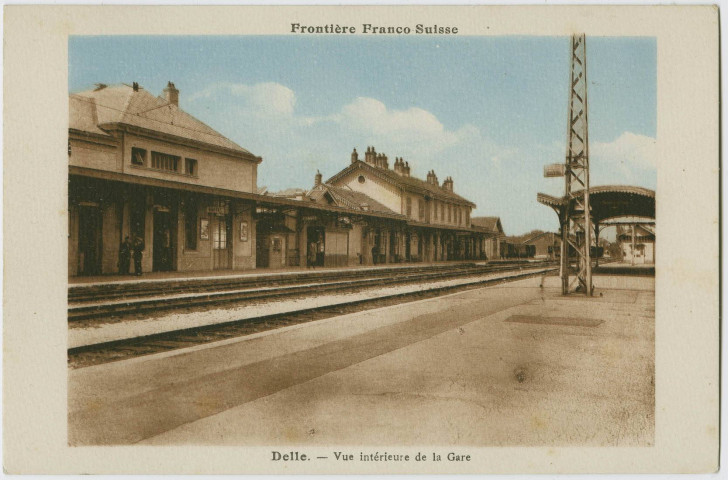 Frontière Franco-Suisse, Delle, vue intérieur de la gare.