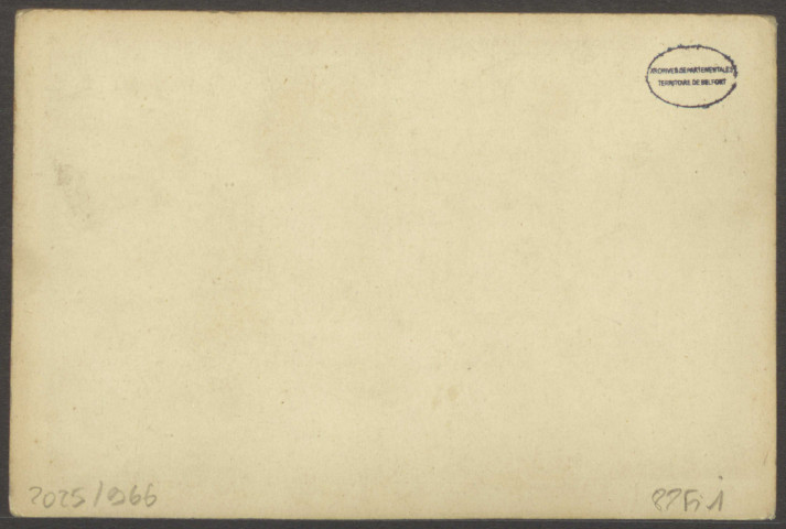 Belfort, vue générale depuis le chemin de la justice, v. 1871.