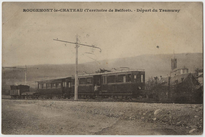 Rougemont-le-Château (Territoire de Belfort), départ du Tramway.