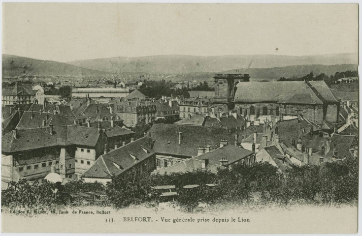 Belfort, vue générale prise du Lion.