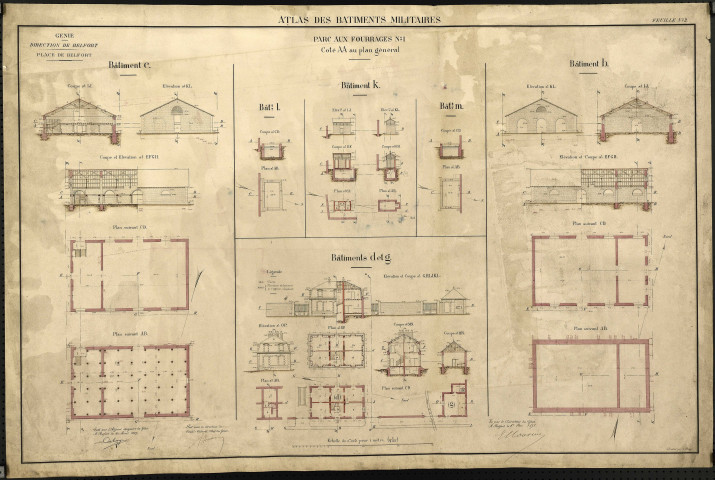Atlas des fortification, Parc aux fourrages n°1.