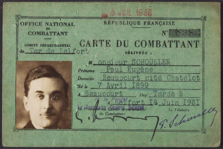 SCHOULLER Paul Eugène