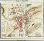 Belfort, plan de la ville forttifiée et de ses faubourg extérieurs.