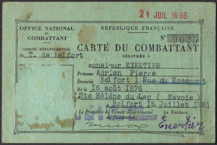 EXERTIER Adrien Pierre