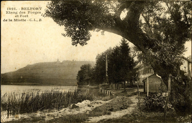 Belfort, étang des Forges et Fort de la Miotte.