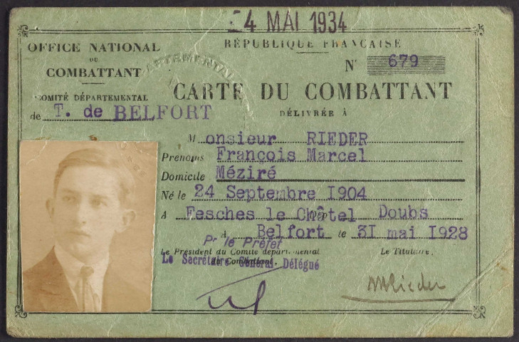 RIEDER François Marcel