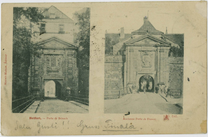 Belfort, porte de Brisach, ancienne porte de France.