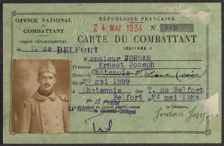 JORDAN Ernest Joseph