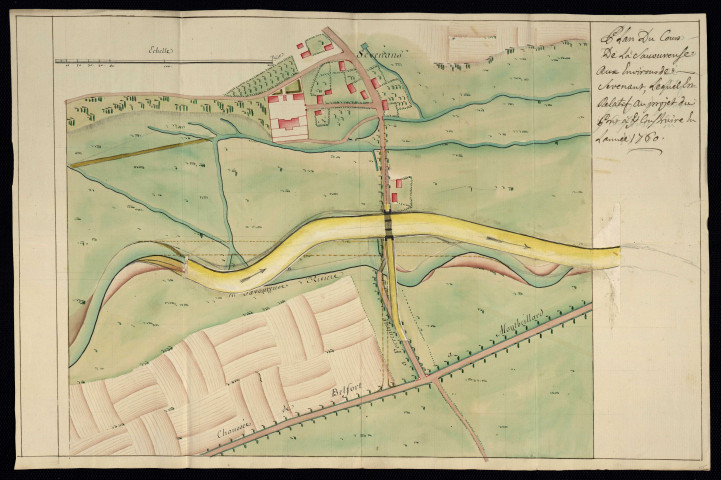 Constructions et réparations aux ponts de Sermamagny (1773), Sevenans (1760-1790), Valdoie (1761).