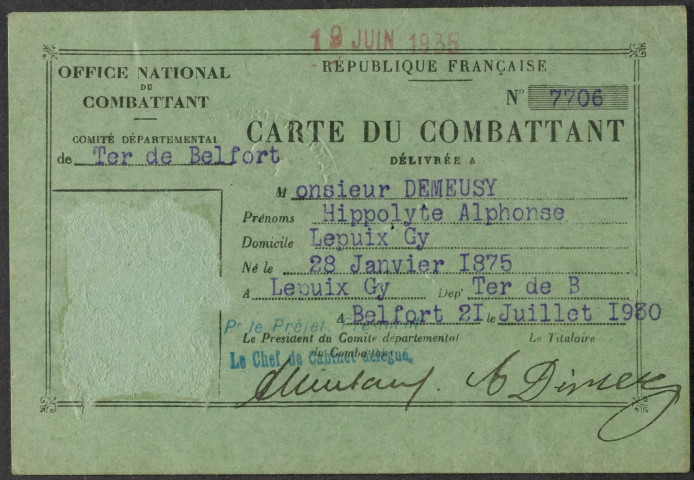 DEMEUSY Hippolyte Alphonse