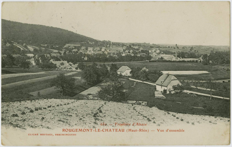 Frontière d'Alsace, Rougemont-le-Château (Haut-Rhin), vue d'ensemble.