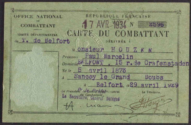 HOUZER Paul Marcelin