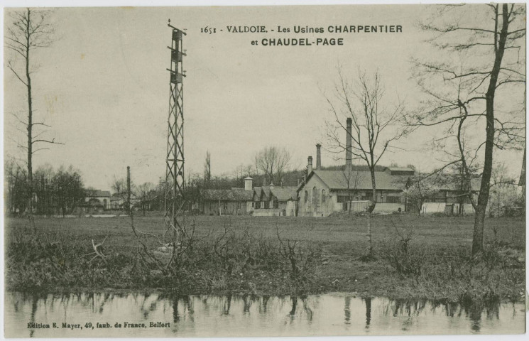 Valdoie, les usines Charpentier et Chaudel-Page.