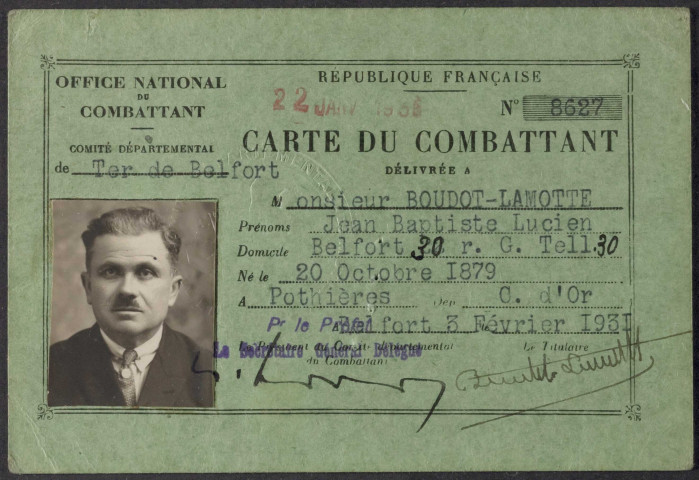 BOUDOT-LAMOTTE Jean Baptiste Lucien