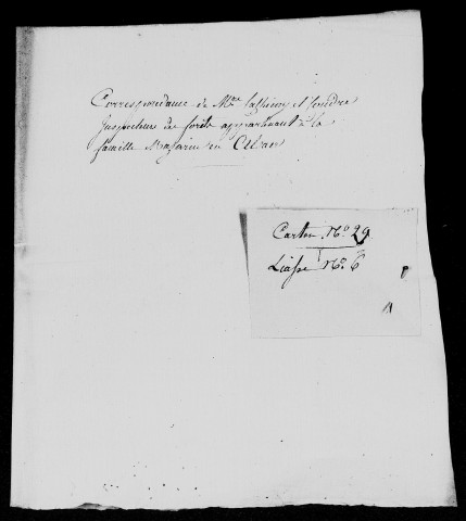 Lettres des sieurs Cathiény et Coudre, inspecteurs des forêts à Giromagny, adressées à l'intendant de la duchesse de Mazarin.