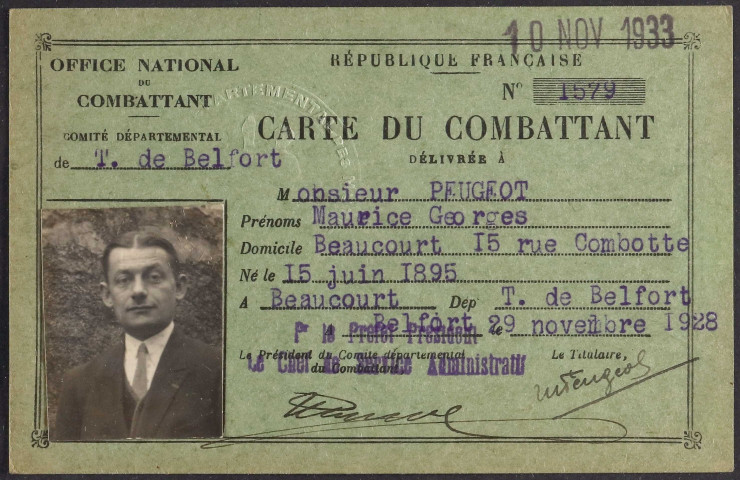 PEUGEOT Maurice Georges