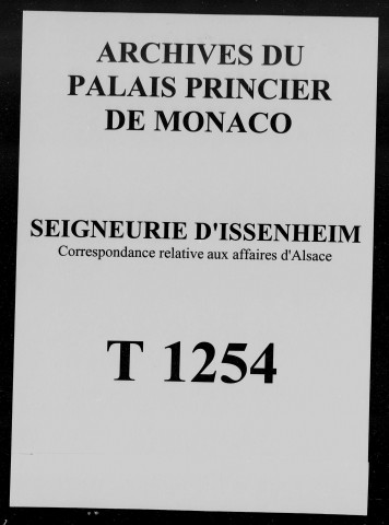Comptes rendus de la veuve de Taiclet, agent en Alsace.