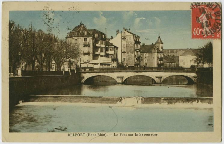 Belfort (Haut-Rhin), le pont sur la Savoureuse.