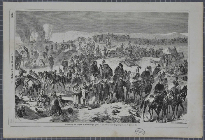 Désarmement de troupes de Bourbaki le 2 février 1871 en Suisse.