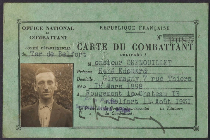 GRENOUILLET René Edouard