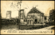 Guerre 1914-1915, Montreux-Jeune (Alsace), le moulin de La Caille, incendié pendant le combat du 13 août 1914.