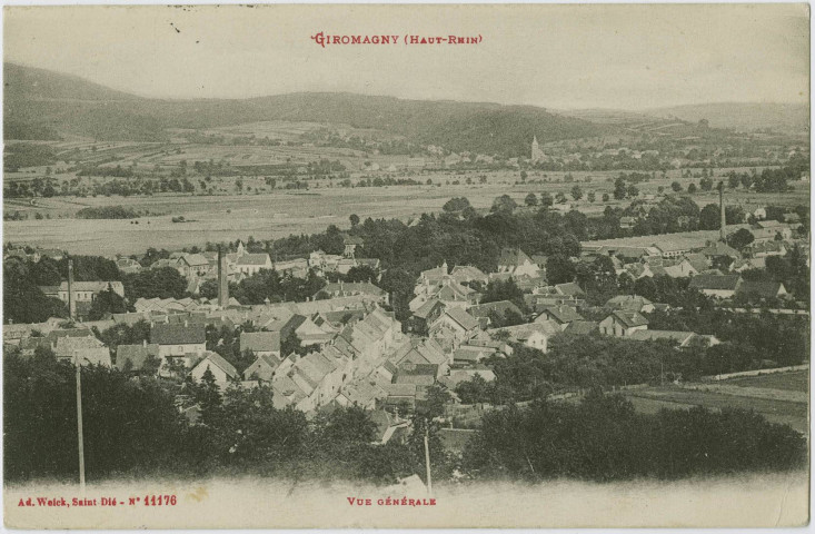 Giromagny (Haut-Rhin), vue générale.