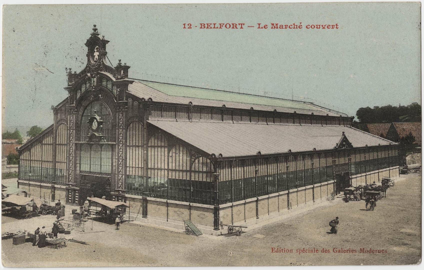 Belfort, le marché couvert.