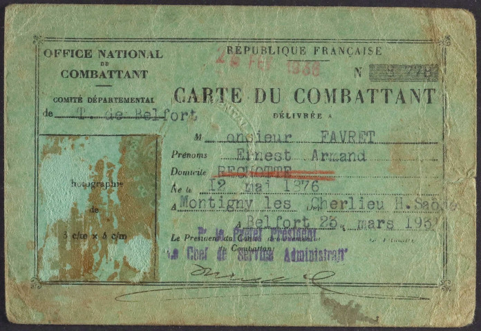 FAVRET Ernest Armand