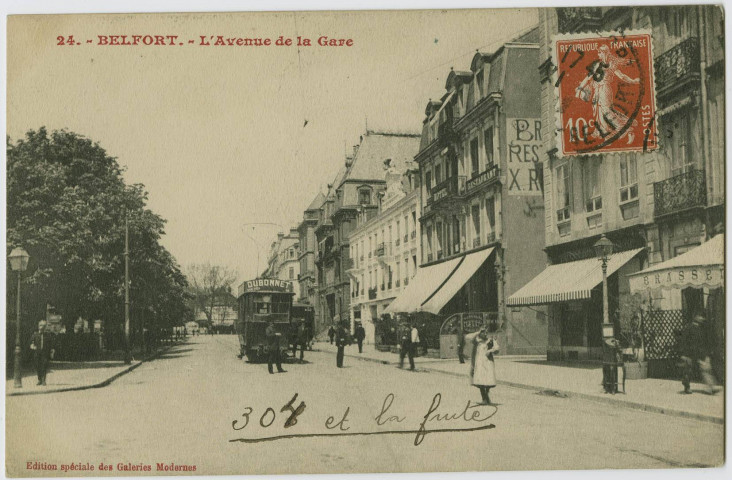 Belfort, l'avenue de la gare.