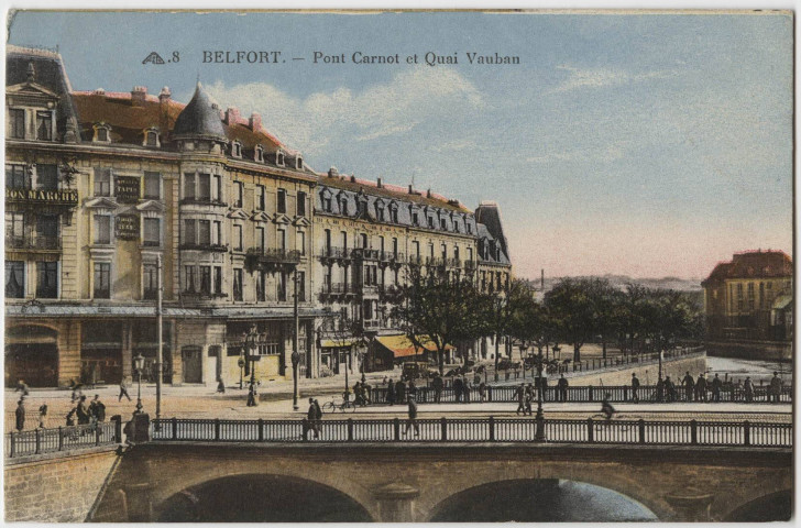Belfort, pont Carnot et quai Vauban.