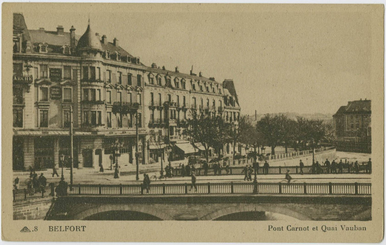 Belfort, pont Carnot et quai Vauban.