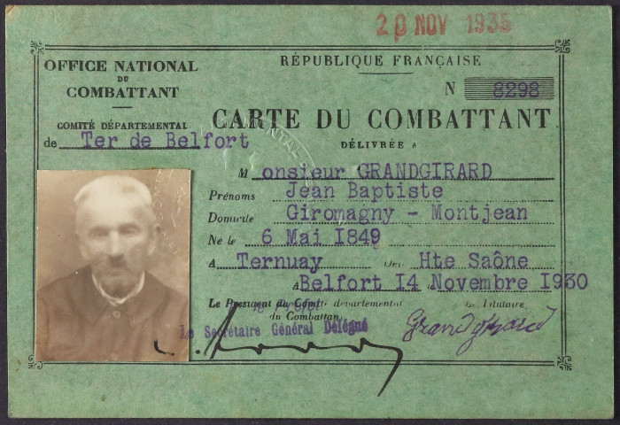 GRANDGIRARD Jean Baptiste