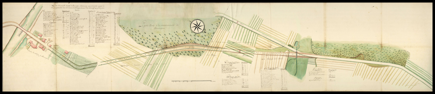 Entretien de la route de Belfort-Montbéliard : état du tracé de la nouvelle chaussée (1767), plans ([vers 1780-1786]).