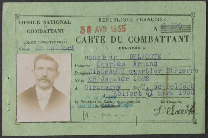 DELACOTE Charles Armand