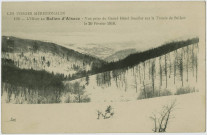 Les Vosges méridionales, l'hiver au Ballon d'Alsace, vue prise du Grand Hôtel Stauffer sur la Trouée de Belfort le 20 février 1910.