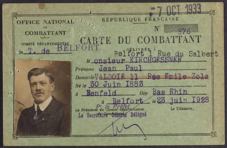 KIRCHGESSNER Jean Paul