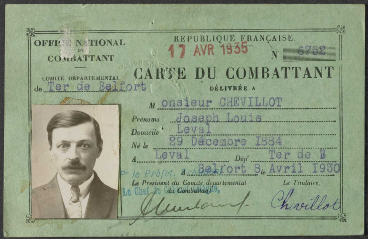 CHEVILLOT Joseph Louis