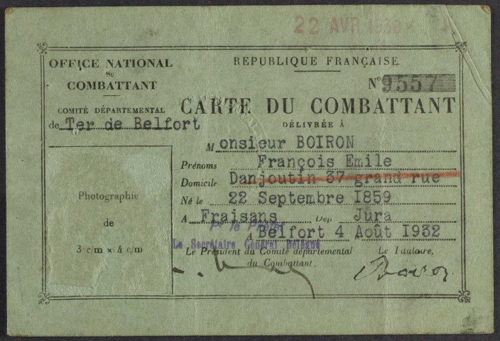 BOIRON François Emile