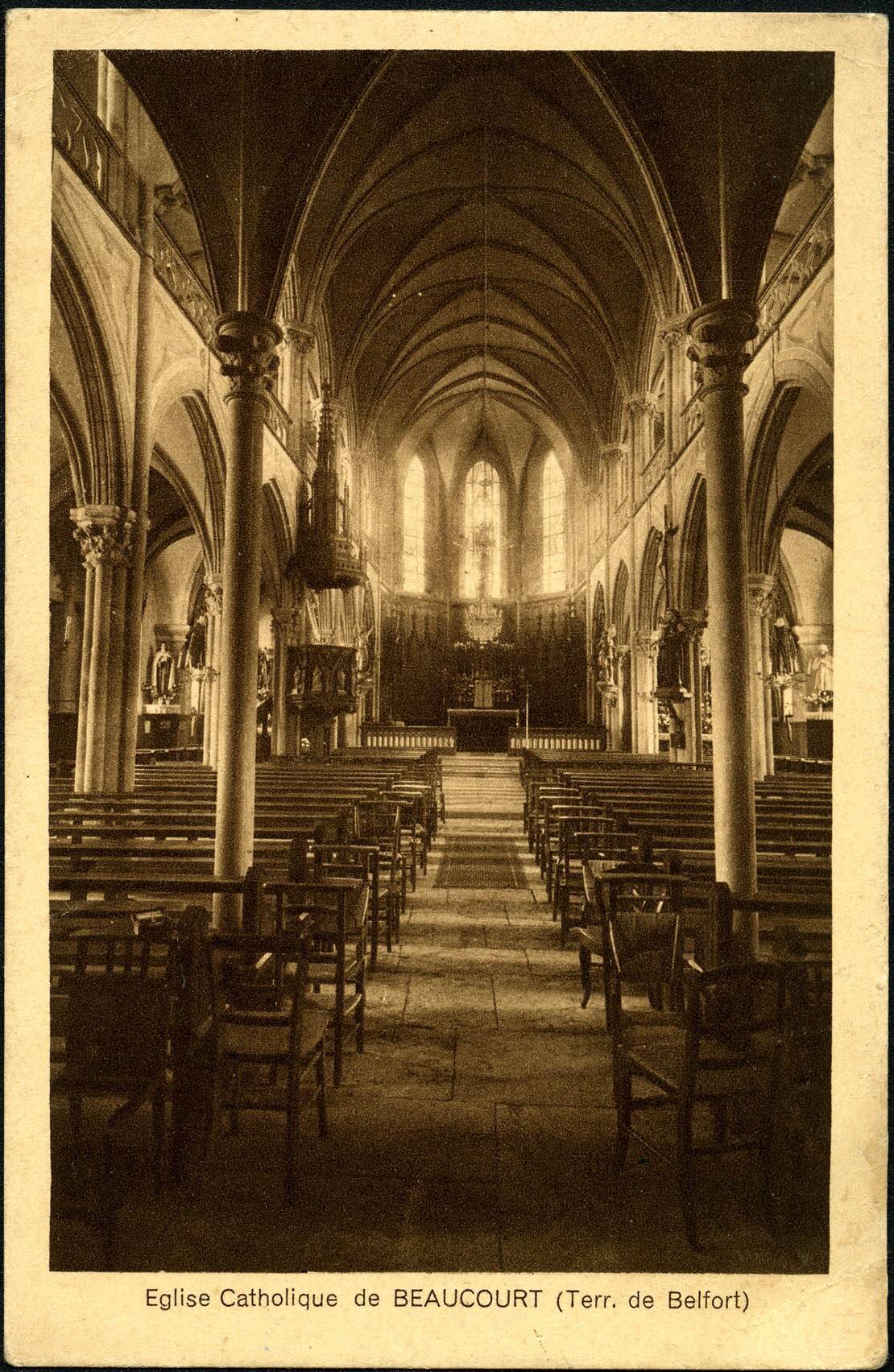 Beaucourt, l'église catholique.