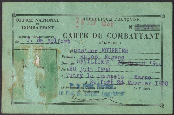 FOURRIER Jules Eugène