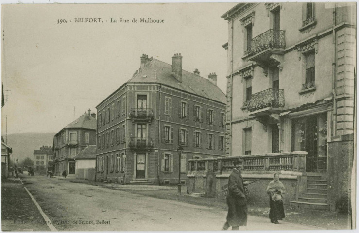 Belfort, la rue de Mulhouse.