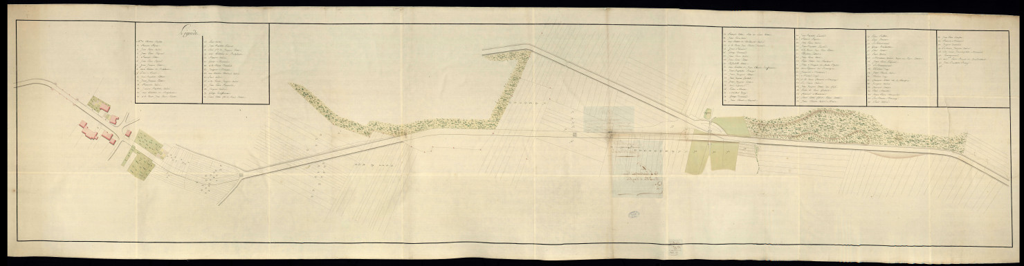 Entretien de la route de Belfort-Montbéliard : état du tracé de la nouvelle chaussée (1767), plans ([vers 1780-1786]).
