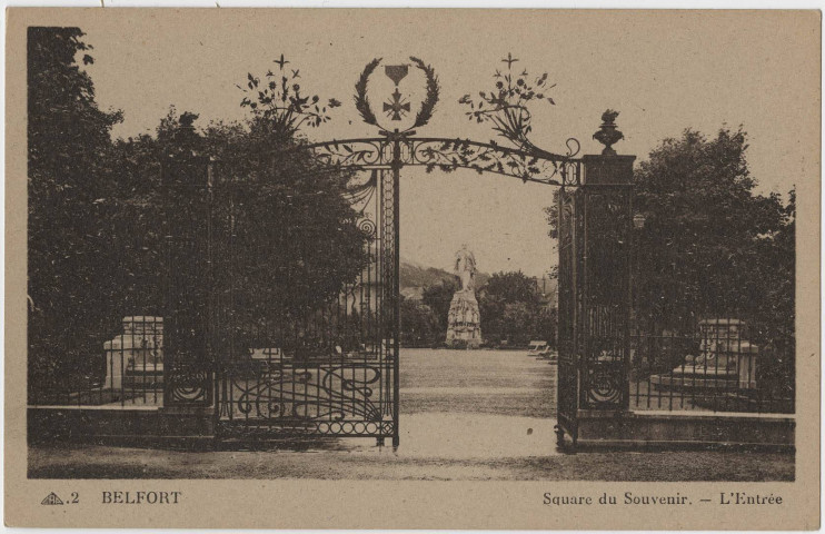 Belfort, square du Souvenir, l'entrée.
